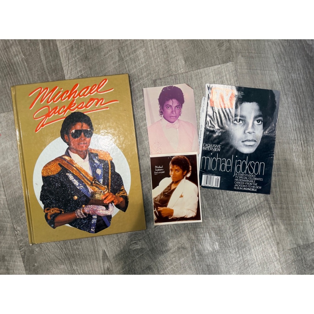 Michael Jackson Vintage Book TV Guide and‎ Photos Memorabilia Lot Gallery Books
